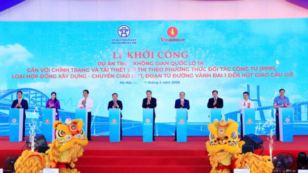 Hà Nội khởi công dự án mở rộng trục quốc lộ 1A gần 162.000 tỷ đồng