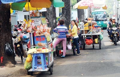 Nạn nhân của việc buôn bán lề đường