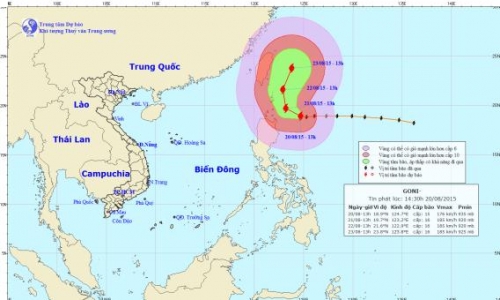 Thời tiết 21/8: Bão Goni sẽ không ảnh hưởng đến Việt Nam