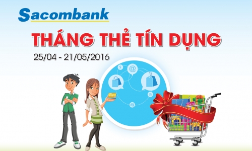 Nhiều ưu đãi trong 'Tháng thẻ tín dụng' tại Sacombank