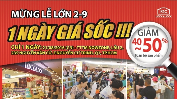 Mừng Lễ 2/9, Lock&Lock giảm giá sốc đến 50% tại Nowzone