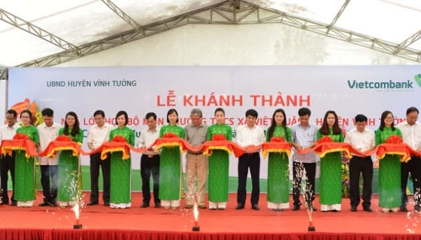 Khánh thành Nhà lớp học bộ môn Trường THCS Việt Xuân do Vietcombank tài trợ 3 tỷ đồng