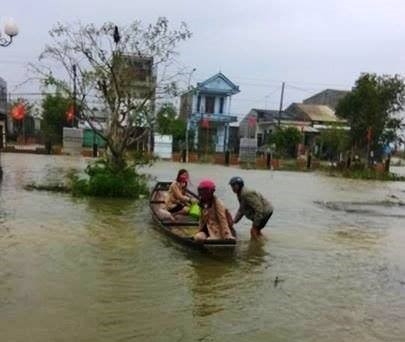 Thừa Thiên – Huế: Nước lũ gây ngập ở một số huyện hạ du