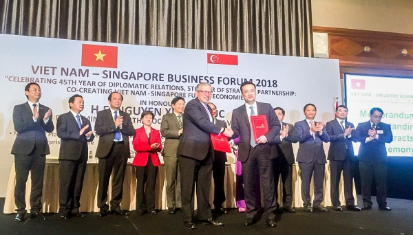 Vietcombank ký kết thỏa thuận hợp tác với Liên đoàn doanh nghiệp Singapore