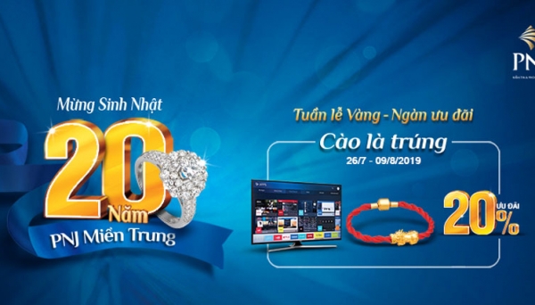 PNJ mừng sinh nhật vàng, ưu đãi ngập tràn tại hệ thống PNJ miền Trung 