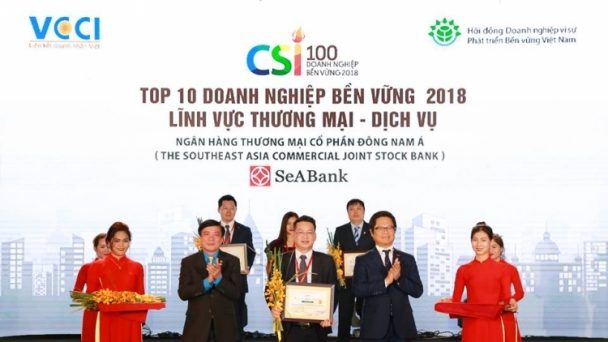 SeABank nằm trong top 10 doanh nghiệp bền vững Việt Nam