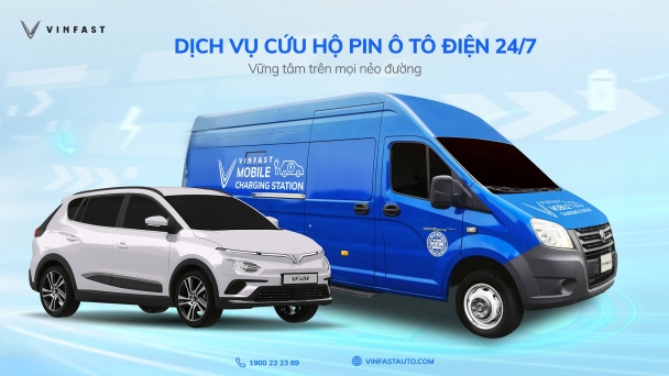 VinFast triển khai Dịch vụ cứu hộ pin ô tô điện 24/7