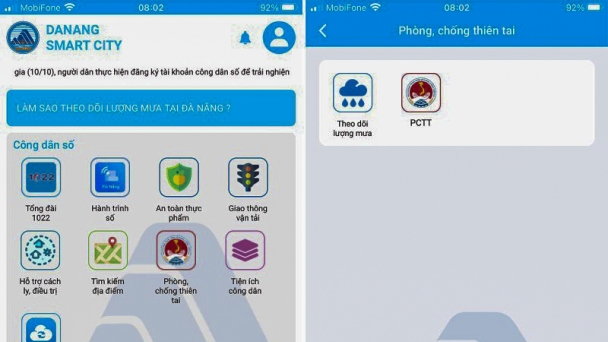 Đà Nẵng đưa ứng dụng tự theo dõi lượng mưa lên app di động