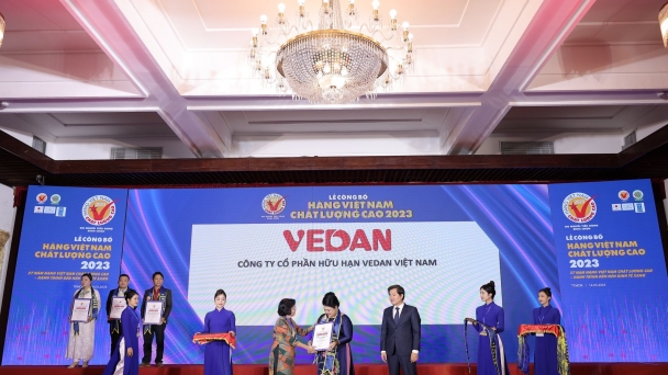 Vedan Việt Nam tiếp tục giữ vững danh hiệu “Hàng Việt Nam chất lượng cao năm 2023”