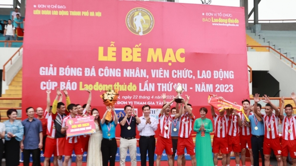 Bế mạc giải bóng đá Cúp Báo Lao động Thủ đô lần thứ VIII - năm 2023