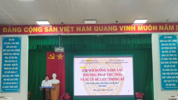 Bình Thuận: Bồi dưỡng nâng cao phương pháp thu thập và xử lý dữ liệu thống kê