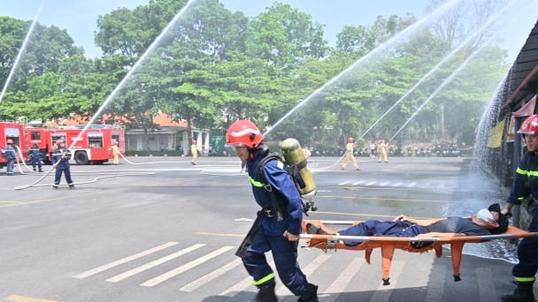 Vedan Việt Nam tổ chức thực tập phương án “Phòng cháy chữa cháy và cứu nạn cứu hộ” năm 2024