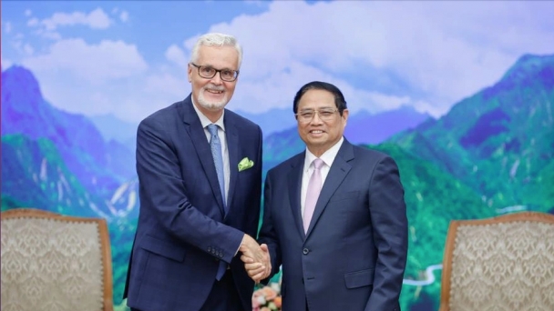 Thủ tướng Phạm Minh Chính tiếp Đại sứ Đức Guido Hildner nhân dịp Đại sứ kết thúc nhiệm kỳ tại Việt Nam