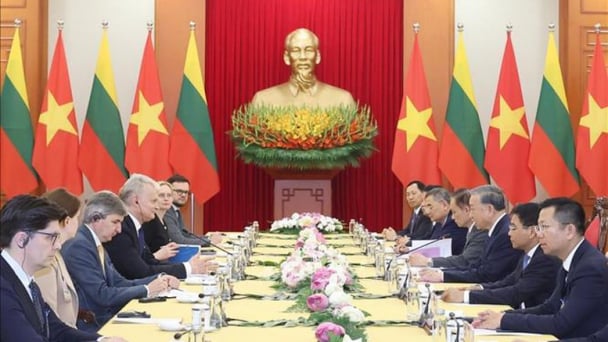 Tổng Bí thư Tô Lâm tiếp Tổng thống Litva Gitanas Nauseda