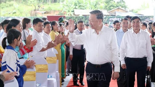 Tổng Bí Thư Tô Lâm dự Lễ khởi công Trường liên cấp Tiểu học, THCS xã Si Pa Phìn, tỉnh Điện Biên