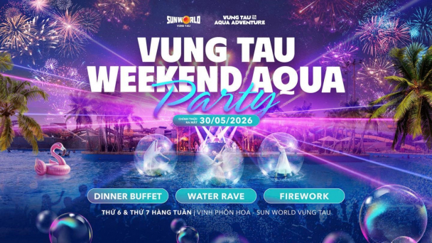 Bắn pháo hoa hàng tuần, Vũng Tàu hấp dẫn với chuỗi đại tiệc đêm chưa từng có tại công viên nước
