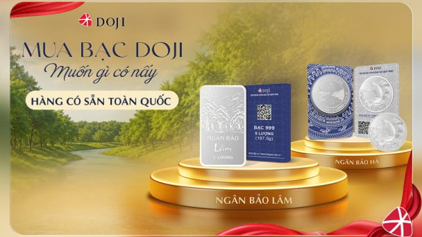 Đầu tư bạc thuận tiện cùng hệ thống toàn quốc phân phối ngân bảo DOJI