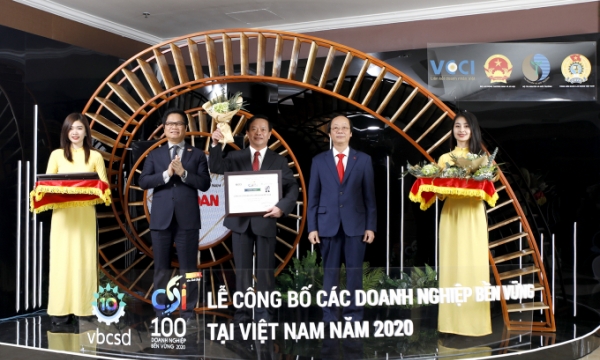 Vedan Việt Nam duy trì danh hiệu “Top 100 Doanh nghiệp Phát triển Bền vững năm 2020”