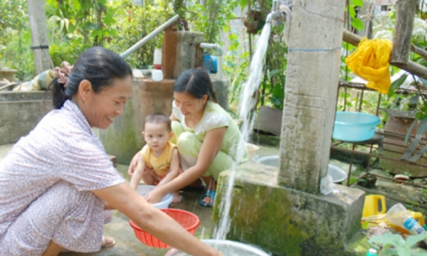 Năm 2021 huyện Ứng Hoà 100% người dân được sử dụng nước sạch