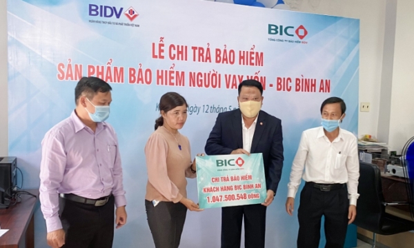 BIC chi trả hơn 1 tỷ đồng quyền lợi bảo hiểm cho khách hàng vay vốn tại Kon Tum