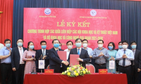 Bộ Khoa học và Công nghệ và Liên hiệp Hội Việt Nam ký kết Chương trình hợp tác giai đoạn 2021 – 2030