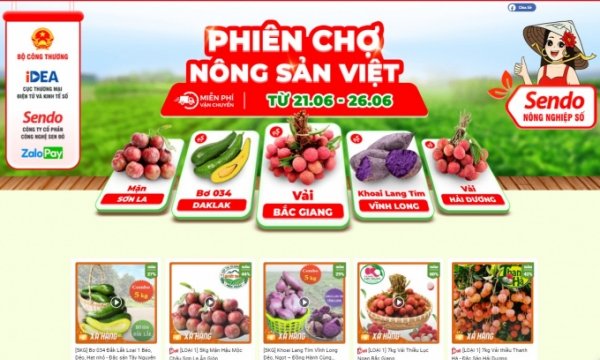 Siêu thị nông sản Việt trực tuyến cho người tiêu dùng trên Sàn thương mại điện tử Sendo