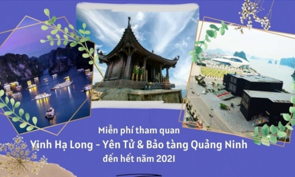 Quảng Ninh miễn phí vé tham quan vịnh Hạ Long, Yên Tử tới hết năm 2021