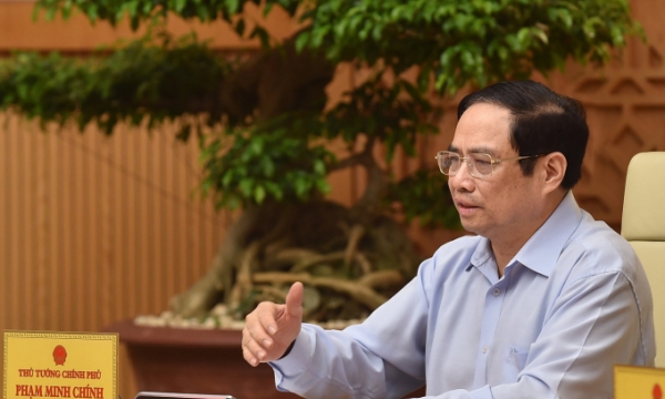 Thủ tướng Phạm Minh Chính làm việc với các đơn vị về chuyển giao công nghệ, nghiên cứu, sản xuất vaccine COVID-19