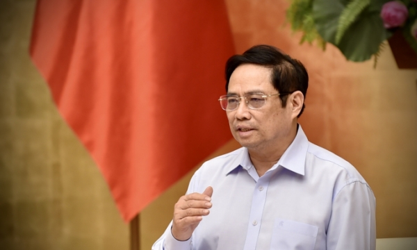 Thủ tướng Phạm Minh Chính  chủ trì cuộc họp trực tuyến với 20 tỉnh, thành phố về phòng chống dịch COVID-19