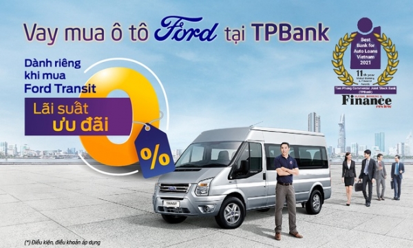 Sở hữu xe Ford Transit Luxury dễ dàng với ưu đãi từ TPBank