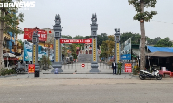 Bắc Ninh: Tạm dừng đón tiếp khách tại đền Trình và đền Bà Chúa Kho