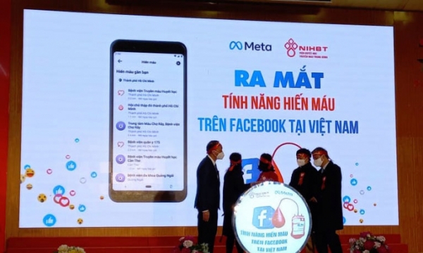 Ra mắt tính năng hiến máu trên Facebook tại Việt Nam
