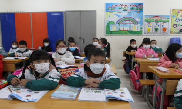 Học sinh tiểu học, lớp 6 tại 12 quận nội thành Hà Nội đến trường từ ngày 21/2