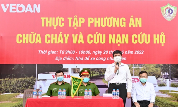 Vedan Việt Nam nâng cao kỹ năng phòng cháy chữa cháy cho hơn 100 cán bộ công nhân viên