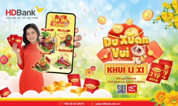 Tết vui 'bung nóc' với game Hội du Xuân trên App HDBank