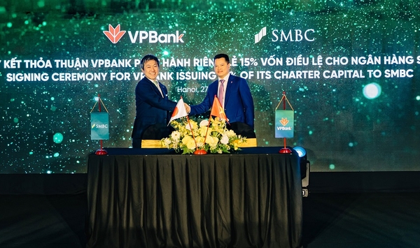 VPBank đạt thỏa thuận bán 15% vốn điều lệ cho Ngân hàng SMBC của Nhật Bản
