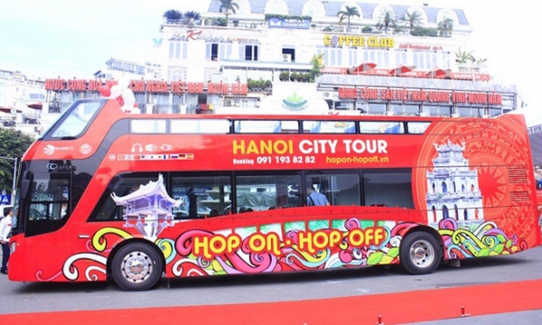 Miễn phí vé xe buýt hai tầng cho du khách tham quan Hà Nội