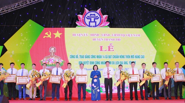 Hà Nội: 14 xã đạt chuẩn nông thôn mới nâng cao của huyện Thanh Trì