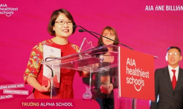 Đại diện Việt Nam giành giải thưởng “Trường học lành mạnh nhất AIA” - khu vực châu Á
