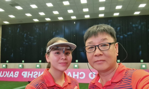 Nữ xạ thủ Trịnh Thu Vinh vào top 5 giải thế giới, giành vé đi Olympic 2024