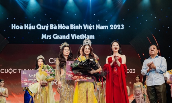Người đẹp Hải Phòng đăng quang Hoa hậu Quý bà Hoà bình 2023