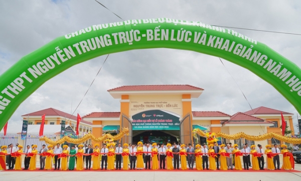 Khánh thành Trường THPT Nguyễn Trung Trực - Bến Lức trị giá 150 tỷ đồng