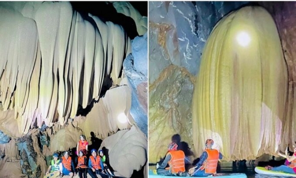 Cận cảnh hang động tuyệt đẹp mới được khám phá tại Quảng Bình