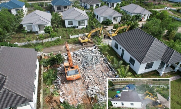 Phú Quốc lại cưỡng chế thêm hàng loạt biệt thự xây dựng trái phép