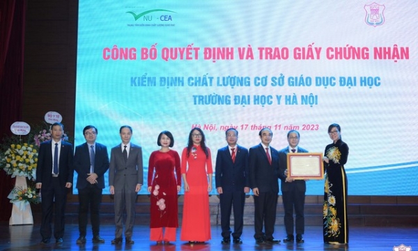 Đại học Y Hà Nội đạt chứng nhận kiểm định chất lượng cơ sở giáo dục chu kỳ 2