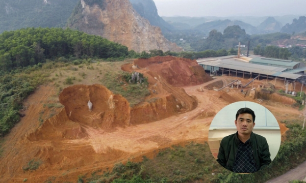 Cận cảnh mỏ đất khiến một giám đốc công ty ở Hòa Bình bị khởi tố