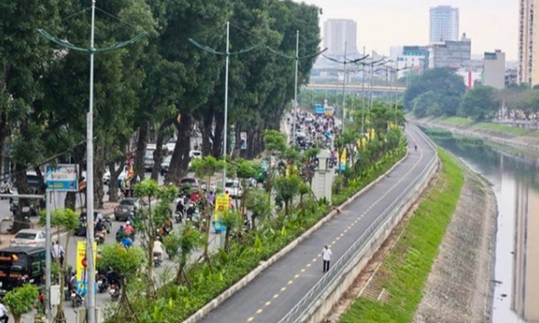 Hà Nội chuẩn bị đưa làn đường dành riêng cho xe đạp vào hoạt động