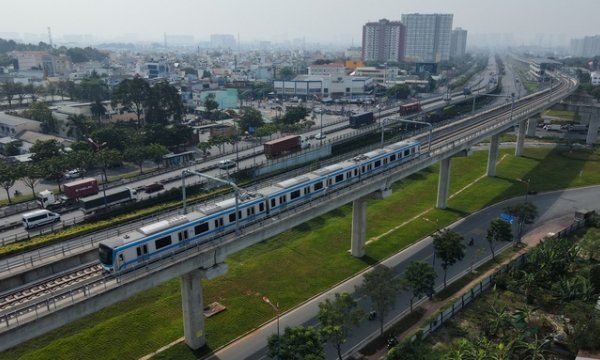 Tuyến metro số 1 Bến Thành - Suối Tiên sẽ chạy thử vào 30/4 năm nay