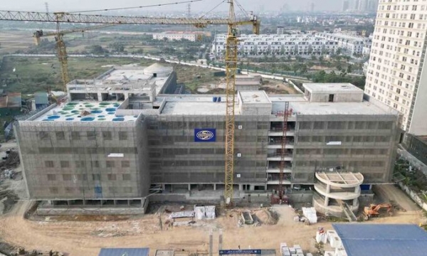 Tiến độ xây dựng bệnh viện nhi đầu tiên của Hà Nội sau 7 năm triển khai