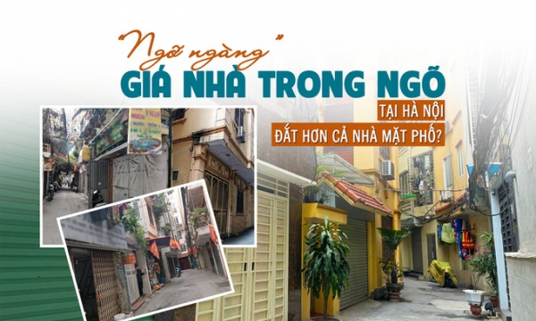 “Ngỡ ngàng” với giá nhà trong ngõ tại Hà Nội: Đắt hơn cả nhà mặt phố?